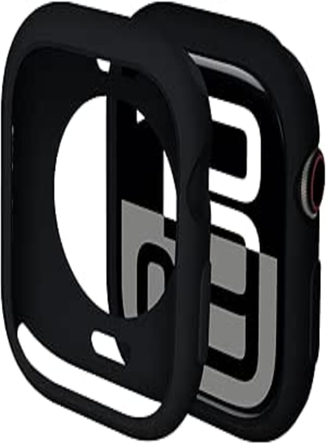 OJOS Soft TPU Case Compatible for Apple Watch Series 10 46mm, Lightweight and Slim Cover All-Around Protective Case for iWatch 46mm, Black
